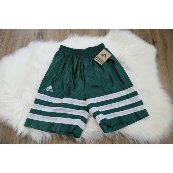 NWT Rare 90s Adidas Polyester Green White AZTECA Men's Small Soccer Shorts